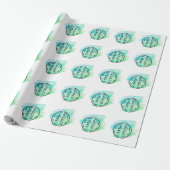 Einfaches, elegantes Logo hier Geschenkpapier (Ungerollt)