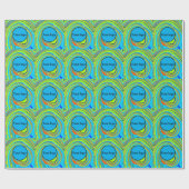 Einfaches, elegantes Logo hier Geschenkpapier (Flach)