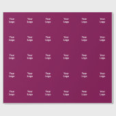 Einfaches, elegantes Logo hier Geschenkpapier (Flach)