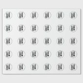 Einfaches, elegantes Logo hier Geschenkpapier (Flach)