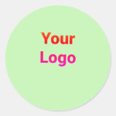 Einfaches, elegantes Logo hier Gesellschaft Sozial Runder Aufkleber (Vorderseite)