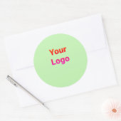 Einfaches, elegantes Logo hier Gesellschaft Sozial Runder Aufkleber (Umschlag)