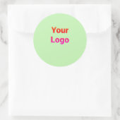 Einfaches, elegantes Logo hier Gesellschaft Sozial Runder Aufkleber (Tasche)