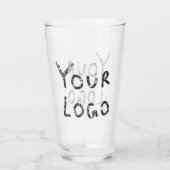 Einfaches, elegantes Logo hier Glas (Vorderseite)