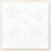 Einfaches elegantes Logo hier Glasuntersetzer (Rückseite)