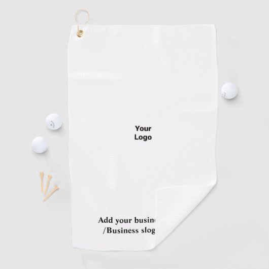 Einfaches, elegantes Logo hier. Golfhandtuch (Insitu)
