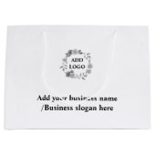 Einfaches, elegantes Logo hier Große Geschenktüte (Vorderseite)