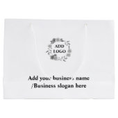 Einfaches, elegantes Logo hier Große Geschenktüte (Rückseite)