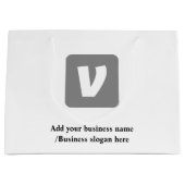 Einfaches, elegantes Logo hier Große Geschenktüte (Vorderseite)
