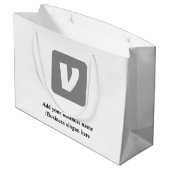 Einfaches, elegantes Logo hier Große Geschenktüte (Rückseite Schrägansicht)