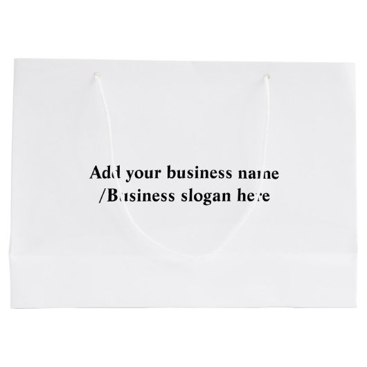 Einfaches, elegantes Logo hier Große Geschenktüte (Rückseite)