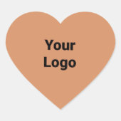 Einfaches, elegantes Logo hier Herz-Aufkleber (Vorderseite)