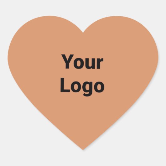 Einfaches, elegantes Logo hier Herz-Aufkleber (Vorderseite)