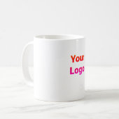 Einfaches, elegantes Logo hier Kaffeetasse (Vorderseite Links)