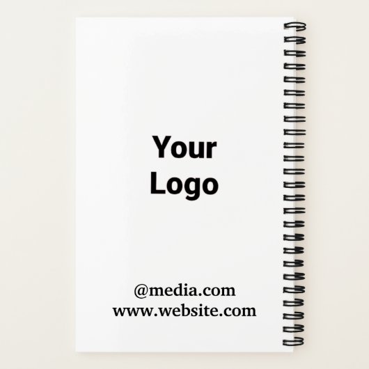 Einfaches, elegantes Logo hier Notizblock (Rückseite)