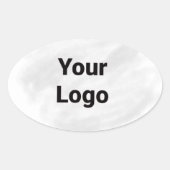 Einfaches, elegantes Logo hier Ovaler Aufkleber (Vorderseite)