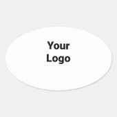 Einfaches, elegantes Logo hier Ovaler Aufkleber (Vorderseite)