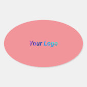 Einfaches, elegantes Logo hier Ovaler Aufkleber (Vorderseite)