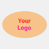 Einfaches, elegantes Logo hier Ovaler Aufkleber (Vorderseite)
