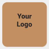 Einfaches, elegantes Logo hier Quadratischer Aufkleber (Vorderseite)