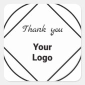 Einfaches, elegantes Logo hier Quadratischer Aufkleber (Vorderseite)