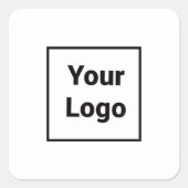 Einfaches, elegantes Logo hier Quadratischer Aufkleber (Vorderseite)