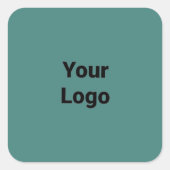 Einfaches, elegantes Logo hier Quadratischer Aufkleber (Vorderseite)