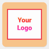 Einfaches, elegantes Logo hier Quadratischer Aufkleber (Vorderseite)