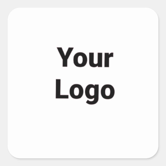 Einfaches, elegantes Logo hier Quadratischer Aufkleber (Vorderseite)