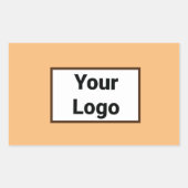 Einfaches, elegantes Logo hier Rechteckiger Aufkleber (Vorderseite)