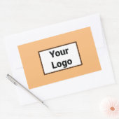 Einfaches, elegantes Logo hier Rechteckiger Aufkleber (Umschlag)