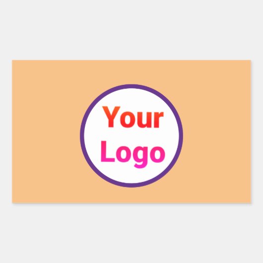 Einfaches, elegantes Logo hier Rechteckiger Aufkleber (Vorderseite)