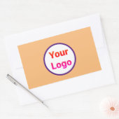 Einfaches, elegantes Logo hier Rechteckiger Aufkleber (Umschlag)