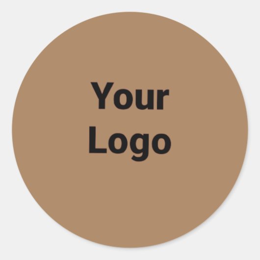 Einfaches, elegantes Logo hier Runder Aufkleber (Vorderseite)