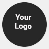 Einfaches, elegantes Logo hier Runder Aufkleber (Vorderseite)