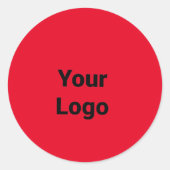 Einfaches, elegantes Logo hier Runder Aufkleber (Vorderseite)