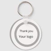 Einfaches, elegantes Logo hier Schlüsselanhänger (Vorderseite)