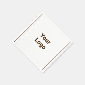 Einfaches, elegantes Logo hier Serviette (Ecke)