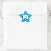 Einfaches, elegantes Logo hier Stern-Aufkleber (Tasche)