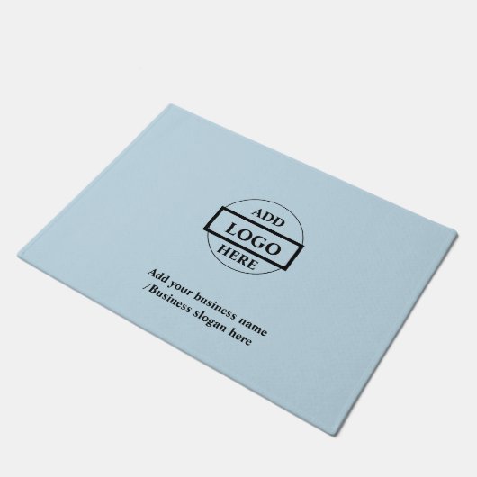 Einfaches elegantes Logo hier Unternehmen Fußmatte (Schrägansicht)