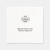 Einfaches elegantes Logo hier Unternehmen Napf Serviette (Vorderseite)