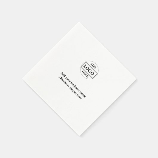 Einfaches elegantes Logo hier Unternehmen Napf Serviette (Ecke)