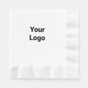 Einfaches, elegantes Logo hier, wo Servietten