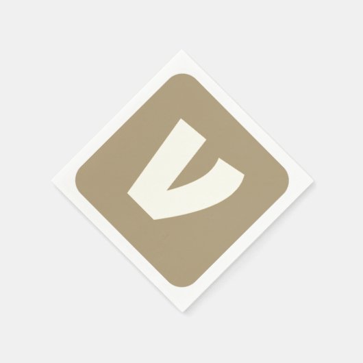 Einfaches, elegantes Logo hier, wo Servietten (Ecke)