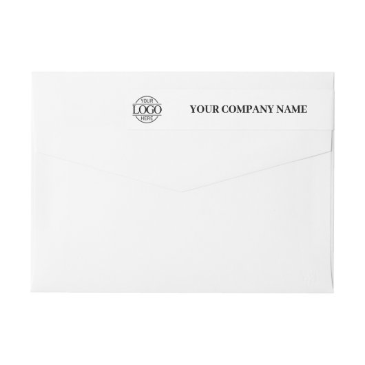 Einfaches, elegantes Logo mit der Marke Black & Wh (Rückseite)