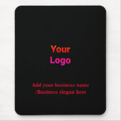 Einfaches, elegantes Logo mit Firmenmaus Mousepad (Vorne)