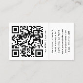 Einfaches elegantes Logo oder QR Hospitality Busin Visitenkarte (Rückseite)