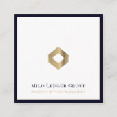 Einfaches elegantes Logo Quadratische Visitenkarte (Vorderseite)