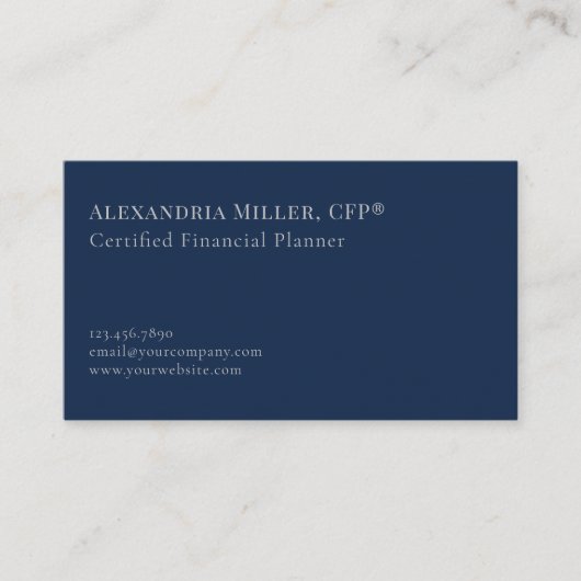 Einfaches elegantes Logo Visitenkarte (Vorderseite)