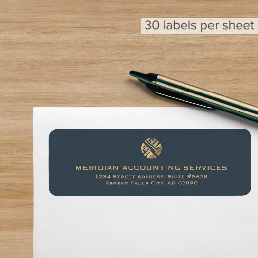 Einfaches elegantes Luxus-Adressetikett